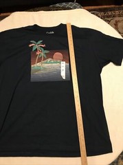 Croft & Barrow T-shirt Tropical Graphic Navy Blue 100% Cotton Men’s Sz 2XL New