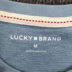 Lucky Brand Shirt Mens Medium Blue Pocket Tee Tagless Crewneck Basic Jersey