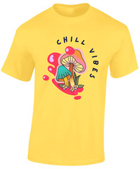 CHILL VIBES MENS T SHIRT FUNNY SUMMER HOLIDAY CLOTHING CASUAL NICE TOP