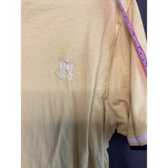 Parish Nation Yellow T-Shirt Men’s Medium Logo Ribbed Trim Ringer