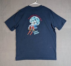 Tommy Bahama Mens Medium Blue Parrotsailing Graphic Beach Tropical T Shirt