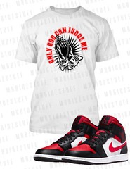 Pac Only God Can Judge Me Graphic Sneaker Tee Shirt J1 Mid Lightly Bred Big Tall