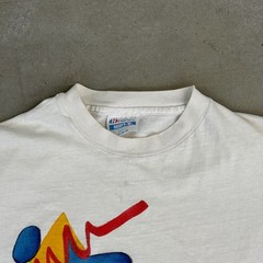 Vintage 80s Hanes USA Geometric Art Graphic T-Shirt Large