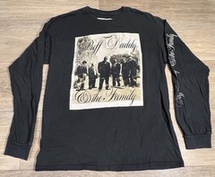 Puff Daddy & The Family No Way Out Hip Hop Black Long Sleeve T-Shirt Sz MEDIUM
