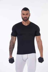 Men’s V Neck Shirts Casual Short Sleeve Gym Athletic T Shirt Top Workout Shirts