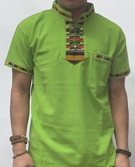 CAMISA TIPICA GUATEMALTECA COLOR NEGRO