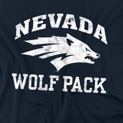 University of Nevada Reno Adult T-Shirt Wolf Pack Logo, Navy, S-5XL