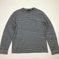 VINCE Marled Blue/Gray’ish White Long Sleeve Ribbed Shirt Mens sz Small/XS