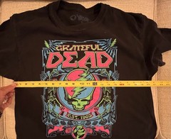 Grateful Dead Liquid Blue Blacklight T-Shirt SYF Steal Your Face Skull Glow