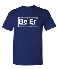 BEER periodic table chemistry element funny – Unisex Cotton T-Shirt Tee Shirt
