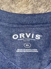 New Mens ORVIS Blue Tee Shirt Size XLarge