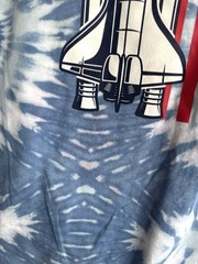 NASA Space Shuttle Blue Tie Dye T Shirt size XL USA American Flag