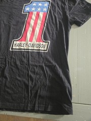 HARLEY DAVIDSON Number 1 USA Logo Flag Men’s Black Tshirt Size Medium