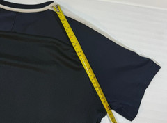 Nike Men’s Navy Blue Dri-FIT Short Sleeve T-Shirt White Swoosh Logo Size L