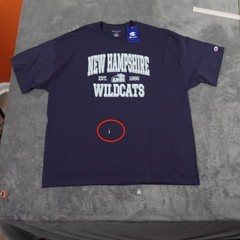 Champion T-Shirt Mens 3XL Navy Blue UNH New Hampshire Wildcats Collegiate Tee