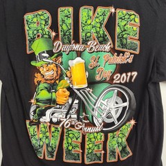 Suna Daytona Beach Bike Week St. Patricks Day 2017 T-Shirt Men’s XL Black