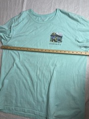 Crown & Ivy Mint Green Mens L Dog Golden Retriever Cotton Coastal Nature T-Shirt