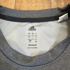 Adidas Shirt Adult Large Grey Climacool Stay Cool Short Sleeve Lightweight Mens