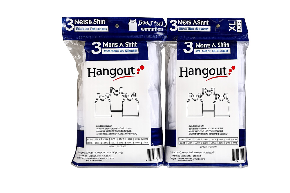 Men’s A-Shirts, White 6 Pack “Cotton & Tagless & Lay Flat Collar” NEW