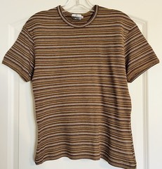 Paul Smith Vintage Multicolor Striped Acrylic Elastane Crew Neck T-Shirt Size L