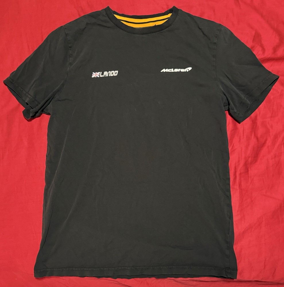 Official McLaren F1 Team Lando Norris #4 Graphic T-shirt Men’s Large Black