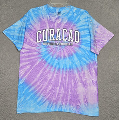 NWOT – Curacao Dutch Caribbean Colorful Tie Dye T-Shirt – Men’s L – Beach Island