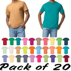 Gildan Mens Heavy 100% Cotton (Pack Of 20) Bulk Plain Adult T-Shirt Tee 5000