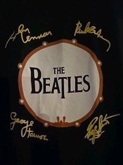 Rare, The Beatles T Shirt, Black, Drum, Band, Size L, John Paul George Ringo