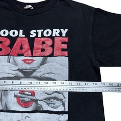 Y2K Nice Babe Roll Me a Blunt T Shirt Black Fade Mens M