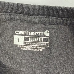 Carhartt K231 Original Fit Long Sleeve Graphic Logo Sleeve Shirt L Regular Gray