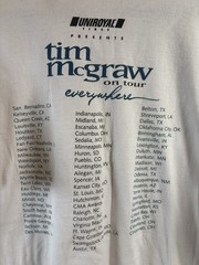 AUTHENTIC Vintage XL Tim McGraw 1997 Tour Country Concert CREW Shirt HTF