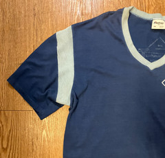 VTG Stedman Super 50 Mesh Shoulder V-Neck Shirt Farm Bureau Boone XXL USA 80’s