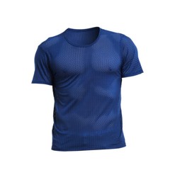 Men’s Short Sleeve Ice Silk Top Tee T-Shirt Mesh Tagless V-Neck Breathable