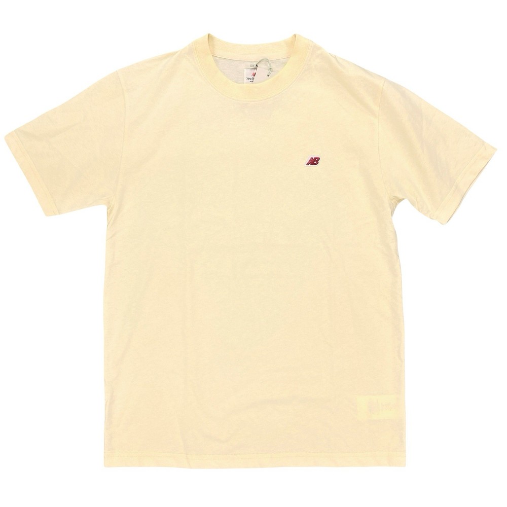 New Balance Men’s Made in USA Core Short Sleeve T-Shirt 100% Cotton ‘Calcium’