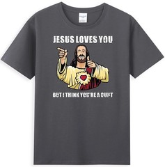 Jesus Loves You Funny Christian Sarcastic Men’s T-Shirt
