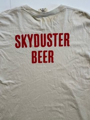 SKYDUSTER BEER Silver Lake Los Angeles,California Cream White Promo Shirt Sz L
