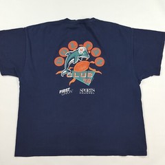 VTG 90s Miami Dolphins Football Men’s Size 2XL Retro NFL T Shirt Navy Dol-Fan