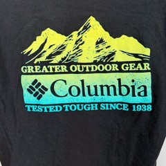 Columbia Mens XL Black T Shirt Greater Outdoor Gear Tested Tough Since 1938