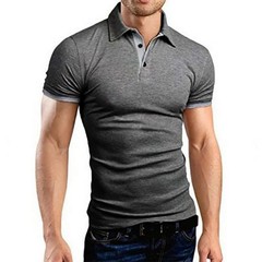 Men’s Color Polo Shirt Slim Fit Casual Gym Tshirt Fashion Tee English Style Gift