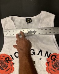 Rich Gang #5 Mesh Tank Top XXXL 3XL Roses Thorns Jersey Streetwear Hip Hop
