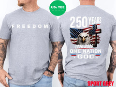 Freedom 250 Year USA American Flag 250th Anniversary Christian God Gifts 2-Sided