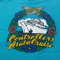 Vintage 1994 S.S. Taco Bell Controllers Aruba Cruise Graphic T-Shirt USA – XL