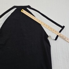 Calvin Klein Raglan Sleeve Button T-Shirt Men’s Medium Black & White EUC LN