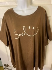 Unbranded Brown Short Sleeve Graphic T, Size 7XL