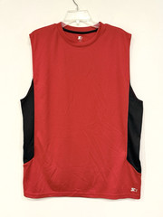 Starter Men’s Tank Top Size Large Red Jersey Mesh Polyester Sleeveless Shirt