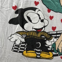 Vintage Betty Boop Shirt Mens XL White Single Stitch 90s Boxy Fit AOP Hearts