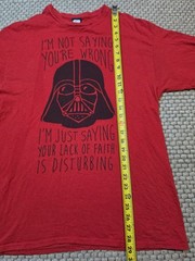 Fifth Sun Star Wars Darth Vader Your Lack of Faith is Disturbing T-shirt Large