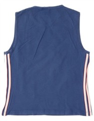 Adidas Mens Vest Top UK 36/38 Small Blue Cotton JG10