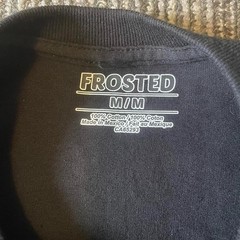 FROSTED black t-shirt with cool graphic designs
