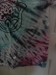 Tie-Dye Cotton t Hamsa Hand painted Graphic Short Sleeve XL T-Shirt L